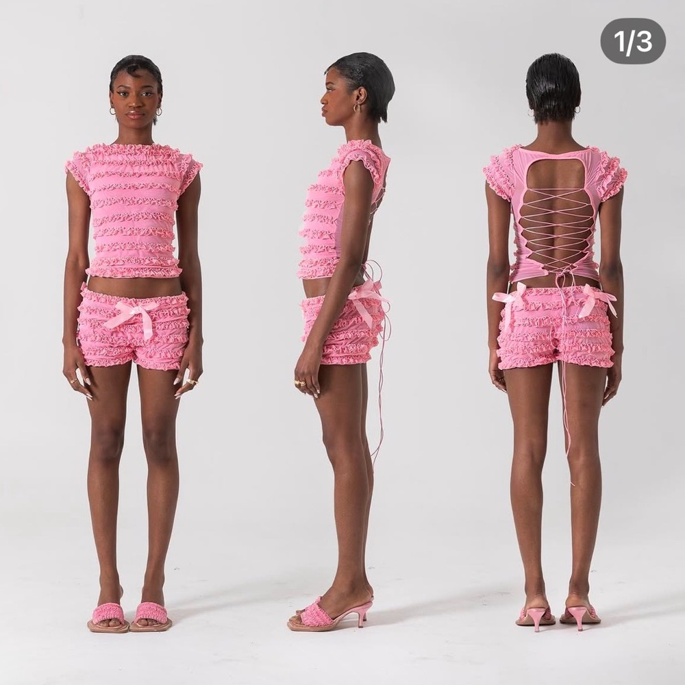 Pink Bye Bambi Amelia Ruffle Set